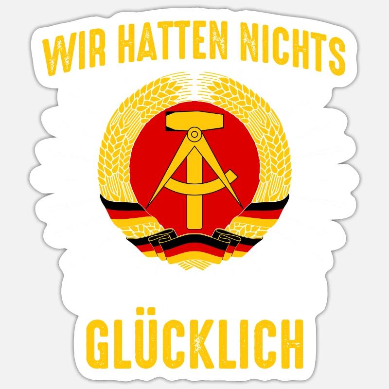 Allemagne de l’Est Ossi de l’Est RDA Patrie Bloc de l’Est Sticker taille S (10 x 10 cm)