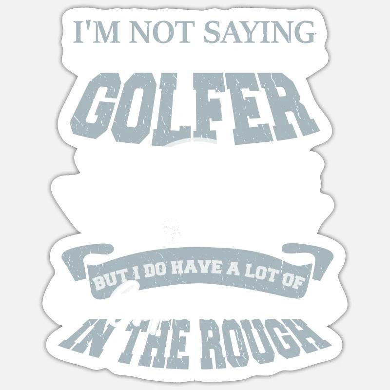 Ich bin ein großartiger Golfer - Sticker Größe S (10 x 10 cm) - Mattweiß