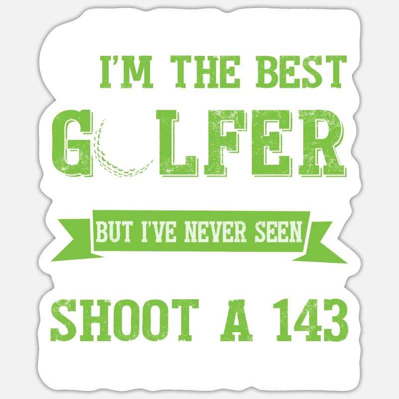 Ich bin der beste Golfer Sticker Größe S (10 x 10 cm)