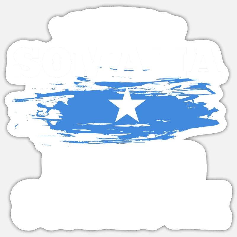 Somalie - Sticker taille S (10 x 10 cm) - blanc mat
