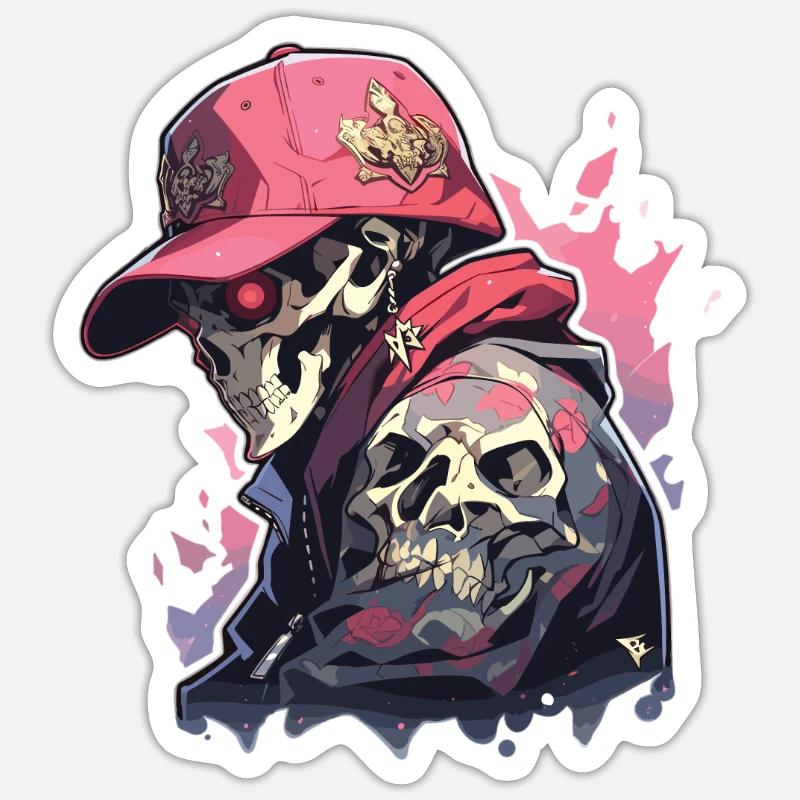 Skull - Sticker size S (10 x 10 cm) - white matte