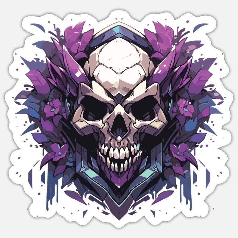 Skull - Sticker size S (10 x 10 cm) - white matte