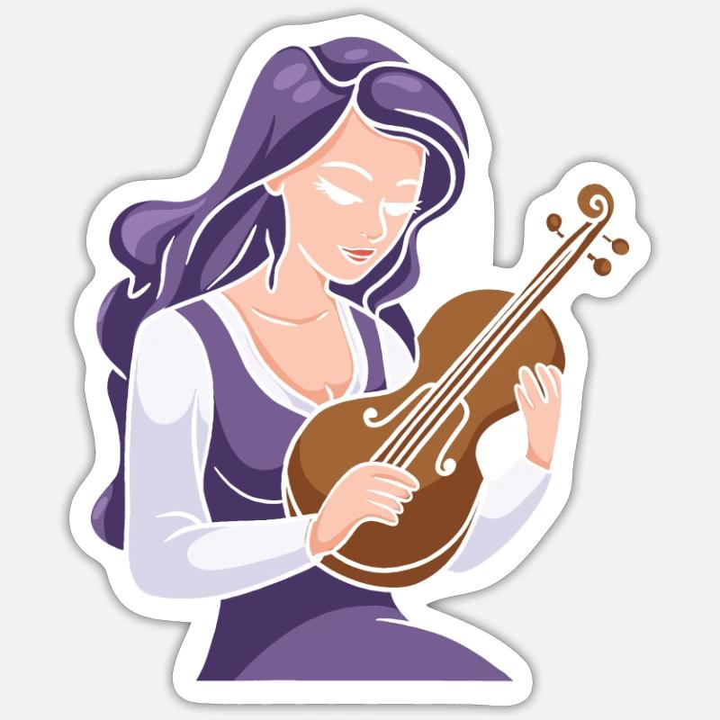 Violin Violin - Sticker size S (10 x 10 cm) - white matte