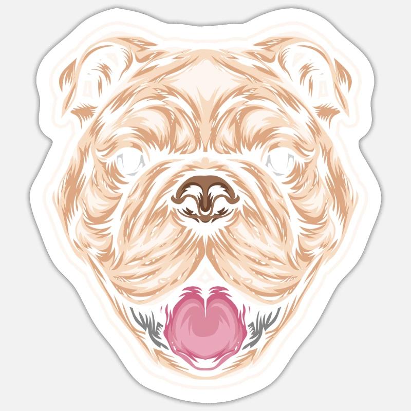 Pitbull Pitbull Ban - Sticker size S (10 x 10 cm) - white matte
