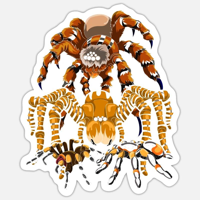 Tarentule Tarentule Arachnide Cadeau Araignée - Sticker taille S (10 x 10 cm) - blanc mat