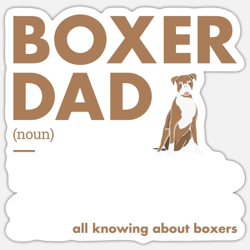 Boxer Dad Definition - Sticker size S (10 x 10 cm) - white matte