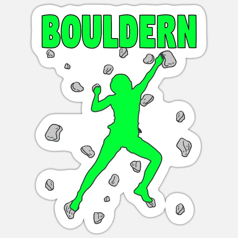 Bouldern Boulder Klettern Boulderer Bouldering Sticker Größe S (10 x 10 cm)
