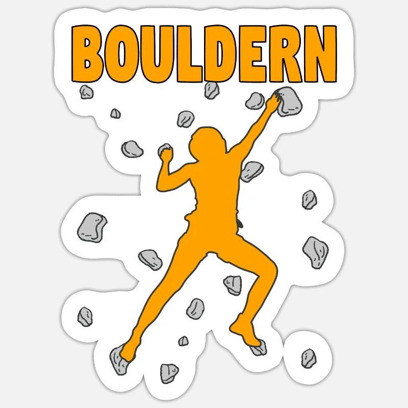 Bouldern Boulder Klettern Boulderer Bouldering Sticker Größe S (10 x 10 cm)