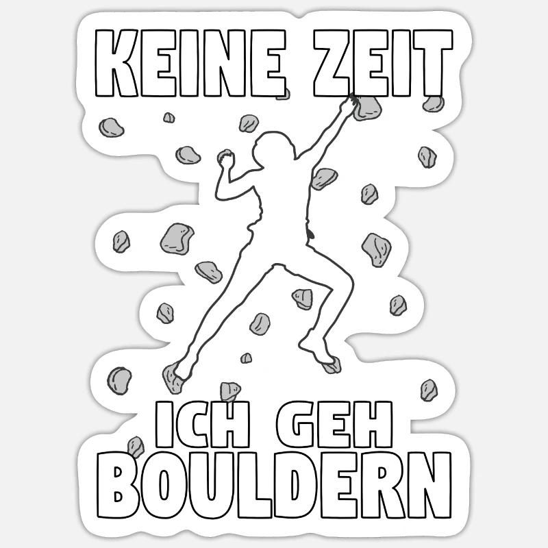 Bouldern Boulder Klettern Boulderer Bouldering Sticker Größe S (10 x 10 cm)