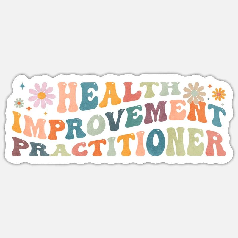 Groovy Health Improvement Practitioner - Sticker Größe S (10 x 10 cm) - Mattweiß