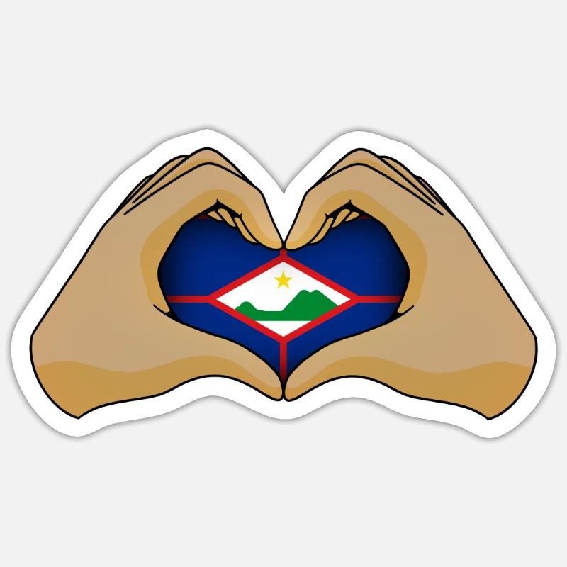 Sint Eustatius - Sticker taille S (10 x 10 cm) - blanc mat