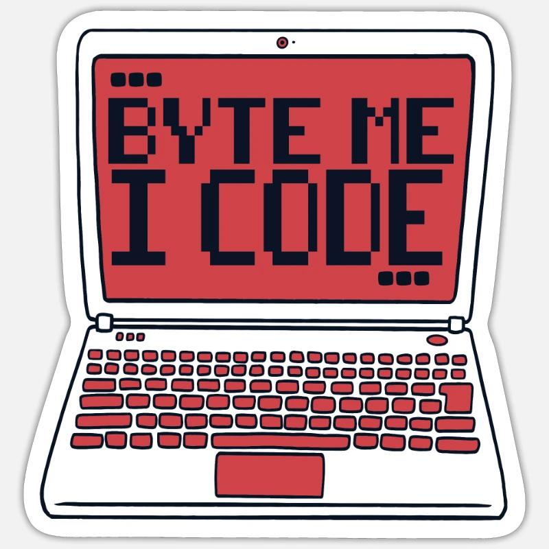 Byte Me I Code Developer Software Developer Sticker size S (10 x 10 cm)