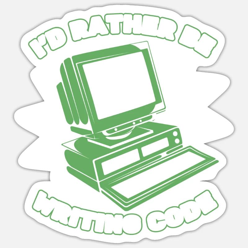 Je préfère écrire du codeur développeur de code Sticker taille S (10 x 10 cm)
