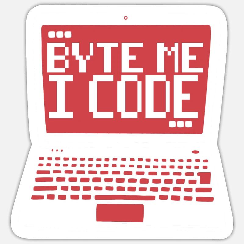 Byte Me I Code Developer Software Developer Sticker size S (10 x 10 cm)