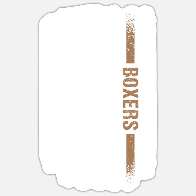 Boxer Us Flag - Sticker size S (10 x 10 cm) - white matte