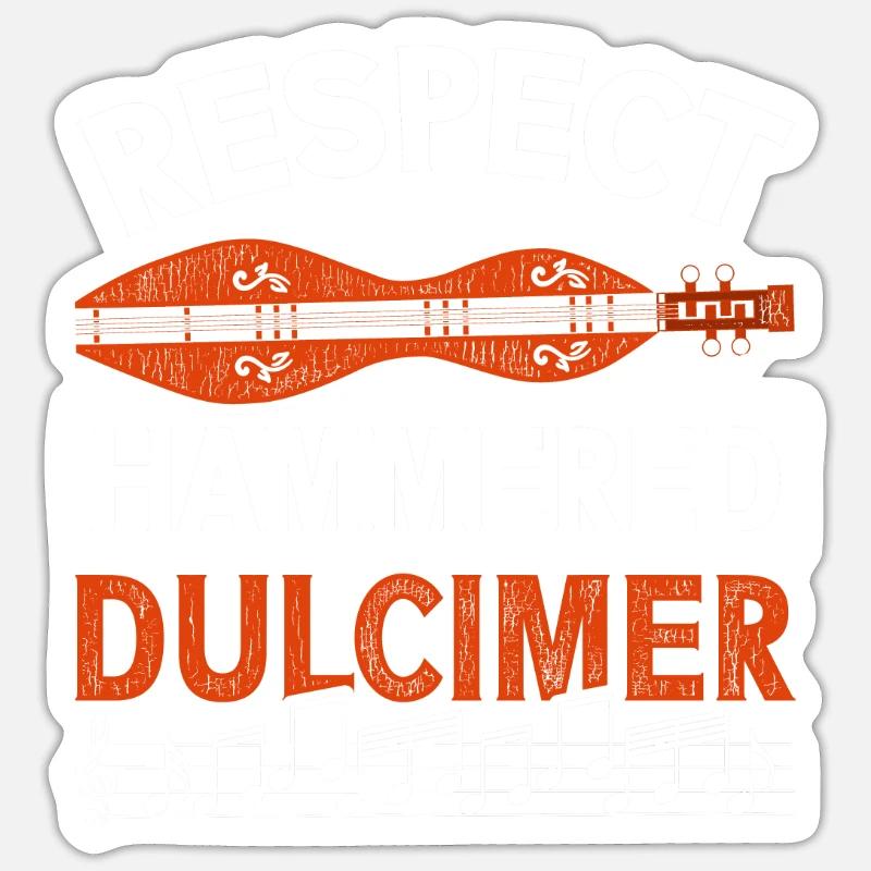 Dulcimore respecte le Dulcimer martelé Sticker taille S (10 x 10 cm)