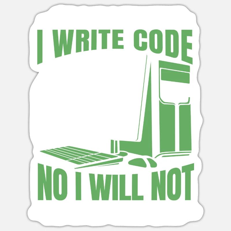 No I Will Not Fix Your Computer Developer Sticker Größe S (10 x 10 cm)