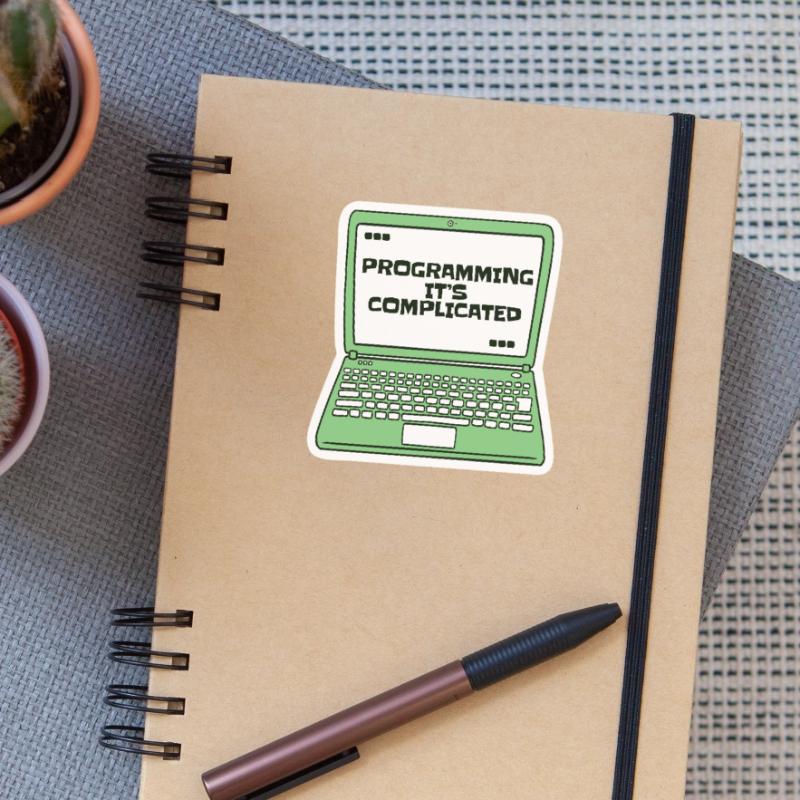 Programmer c’est compliqué Developer Coder Sticker taille S (10 x 10 cm)