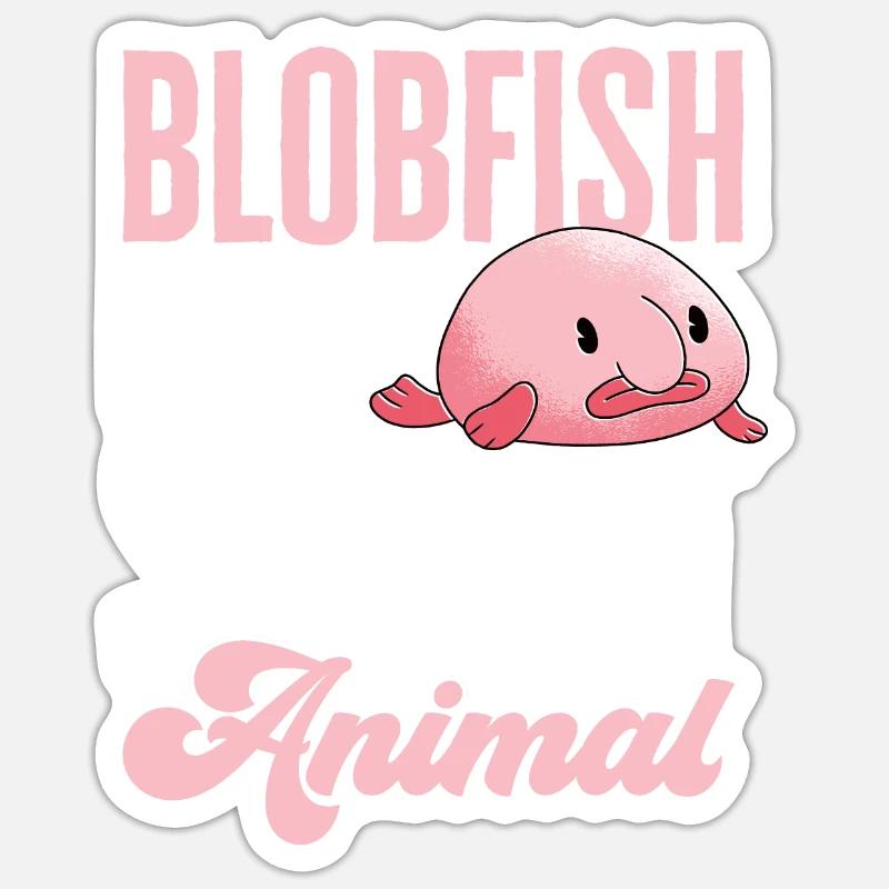 Blob fish - Sticker size S (10 x 10 cm) - white matte