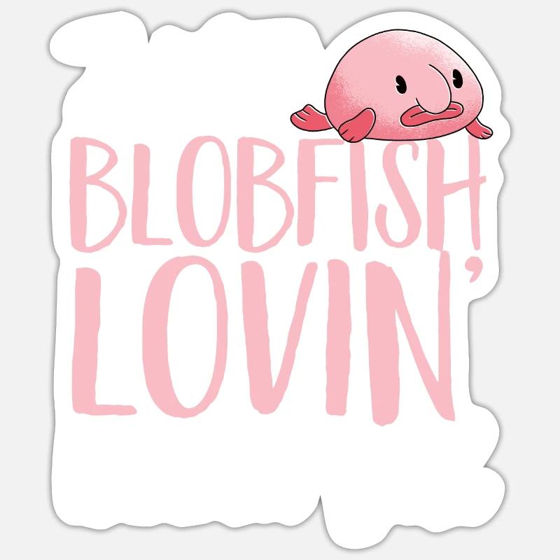 Blob fish - Sticker size S (10 x 10 cm) - white matte