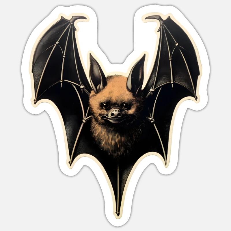 Horror Bat - Sticker size S (10 x 10 cm) - white matte