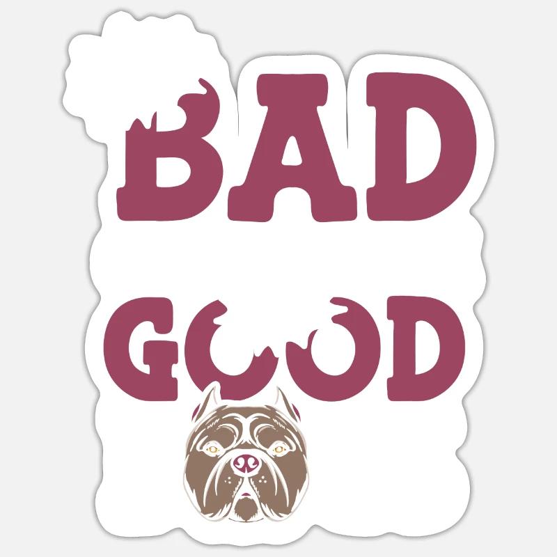 Pitbull Pitbull Verbot - Sticker Größe S (10 x 10 cm) - Mattweiß