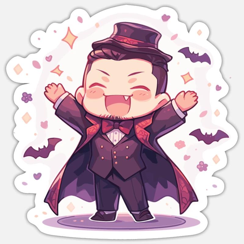 Vampire - Sticker size S (10 x 10 cm) - white matte