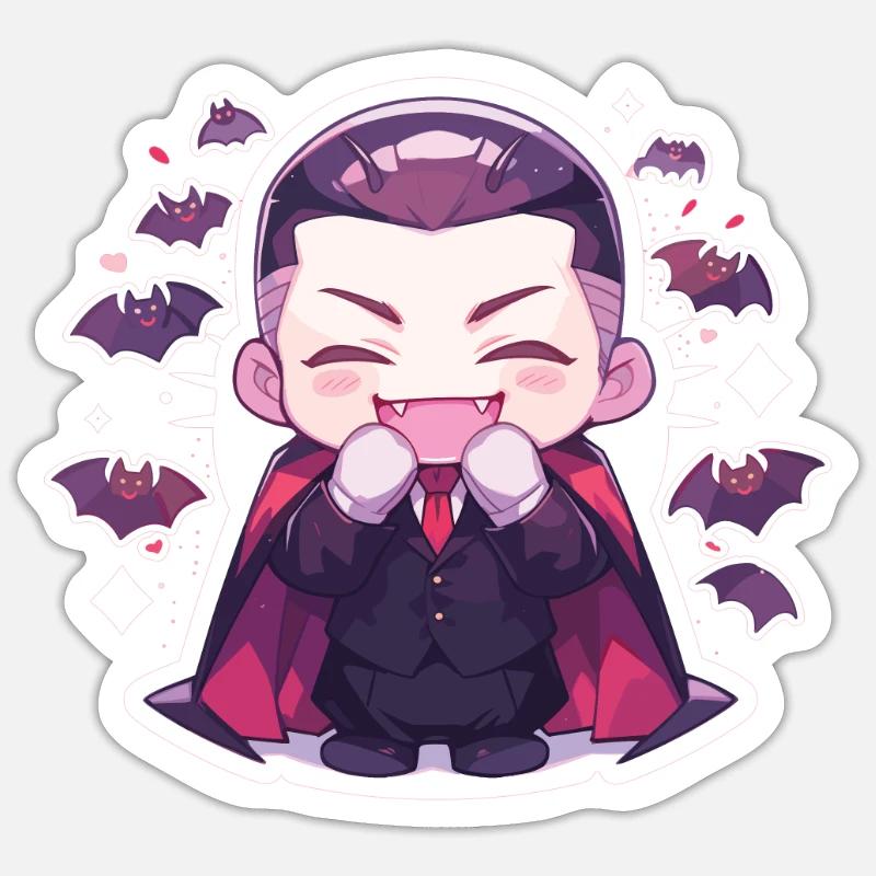 Vampire - Sticker size S (10 x 10 cm) - white matte