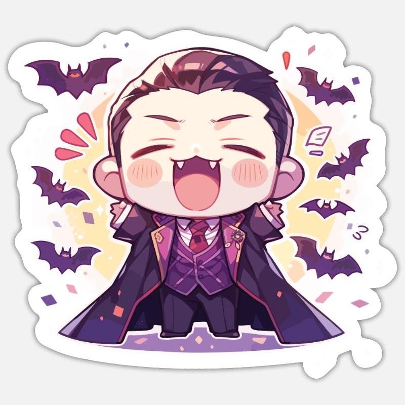 Vampire - Sticker size S (10 x 10 cm) - white matte