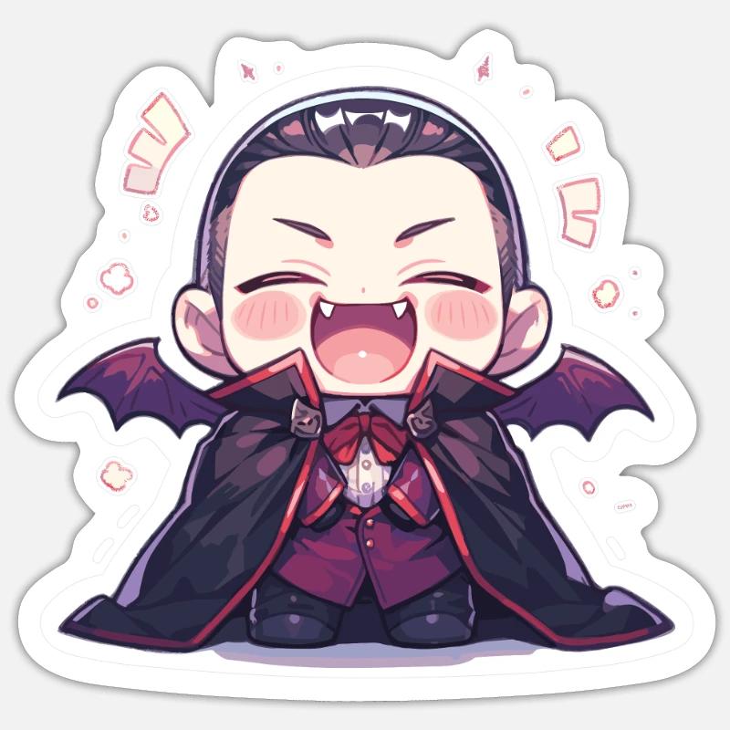 Vampire - Sticker size S (10 x 10 cm) - white matte
