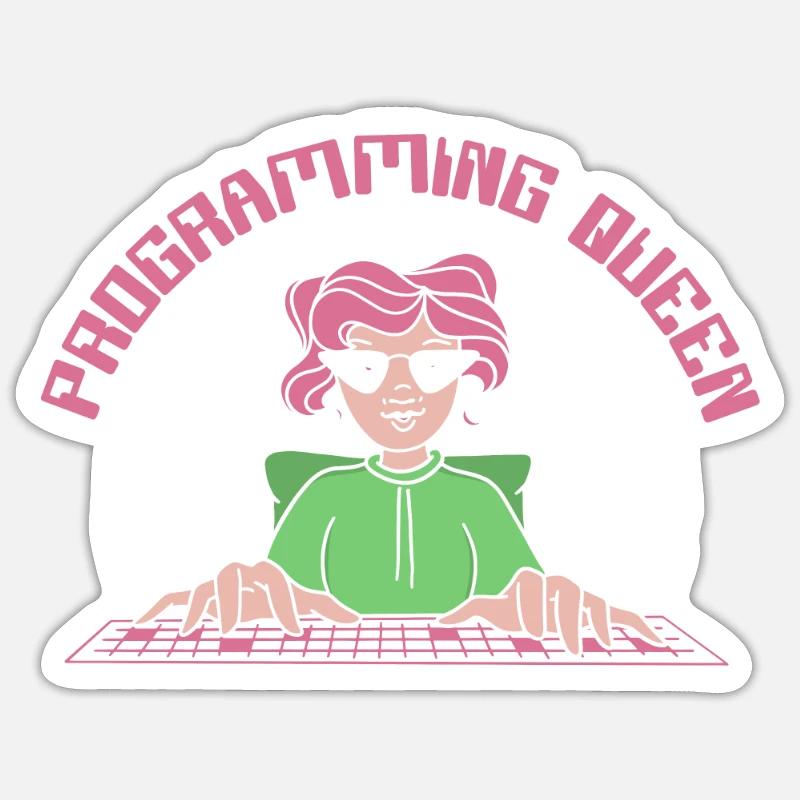 Programming Queen Software Developer Sticker size S (10 x 10 cm)
