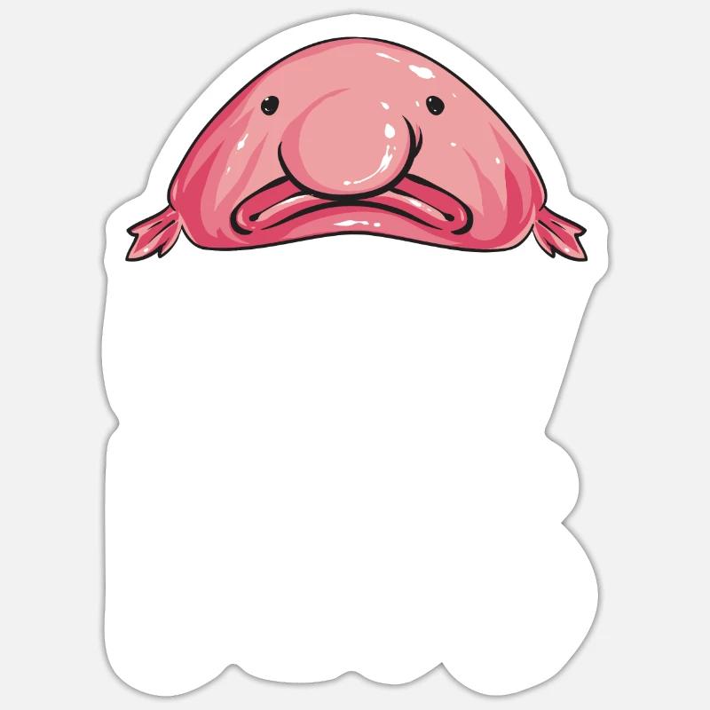 Blob fish - Sticker size S (10 x 10 cm) - white matte
