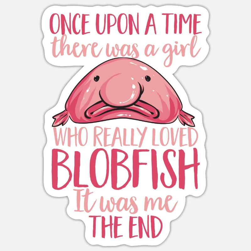 Poisson blob - Sticker taille S (10 x 10 cm) - blanc mat