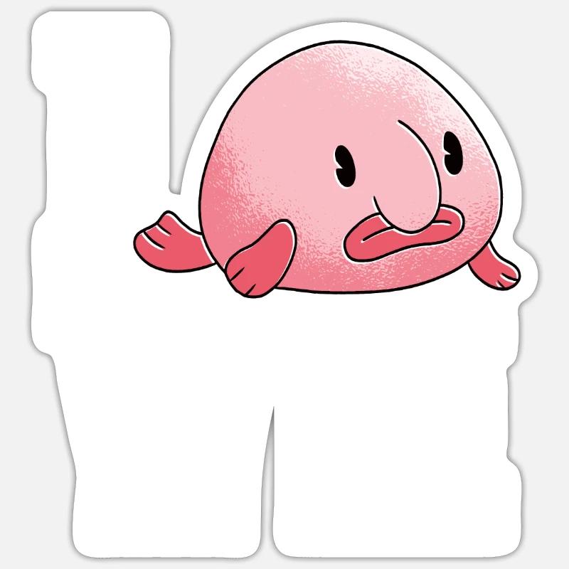 Blob fish Sticker size S (10 x 10 cm)