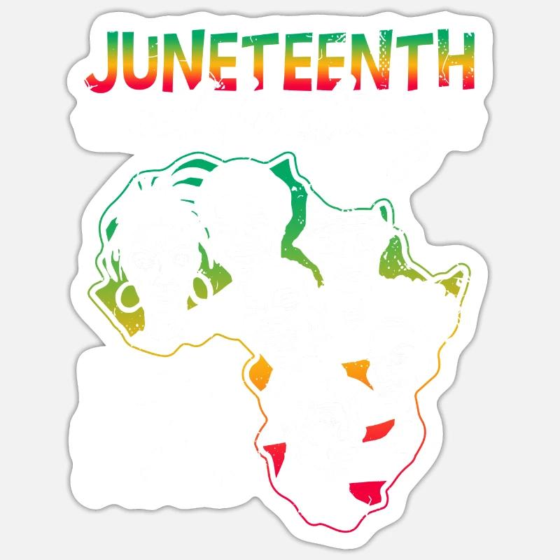 Wir feiern Juneteenth - Sticker Größe S (10 x 10 cm) - Mattweiß