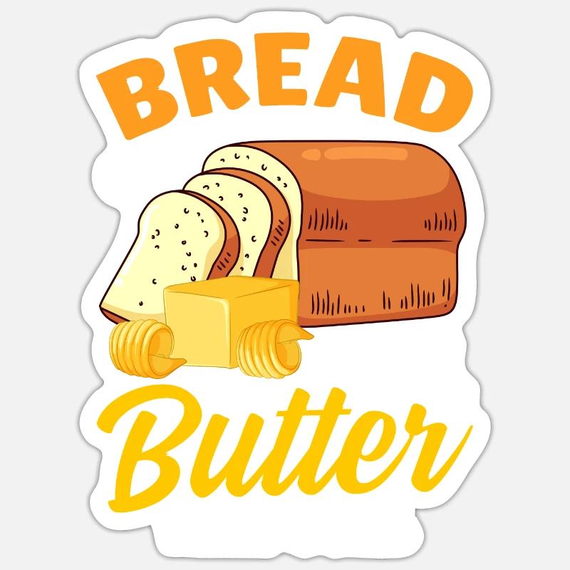Funny bread baking baker - Sticker size S (10 x 10 cm) - white matte