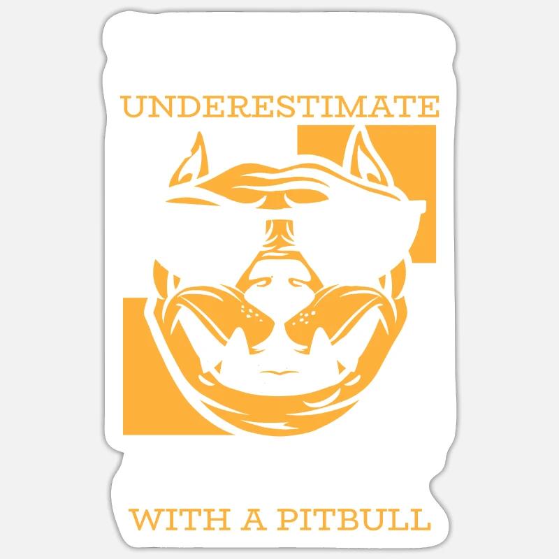 Pitbull drôle Pitbull Interdiction Sticker taille S (10 x 10 cm)