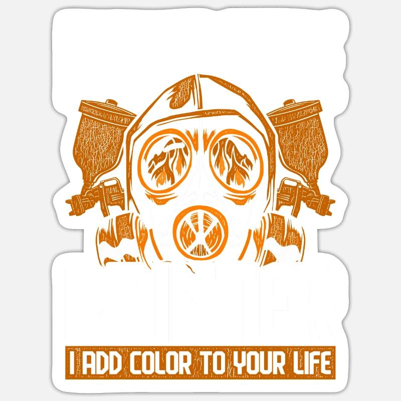 Vehicle Painter Car Painter - Sticker size S (10 x 10 cm) - white matte