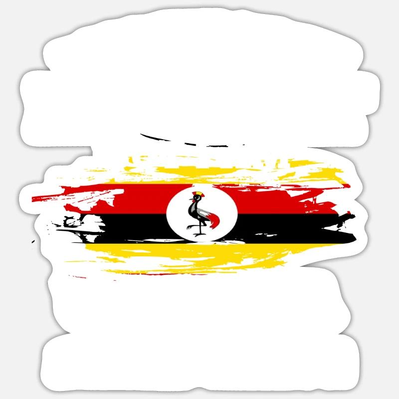 Uganda - Sticker size S (10 x 10 cm) - white matte