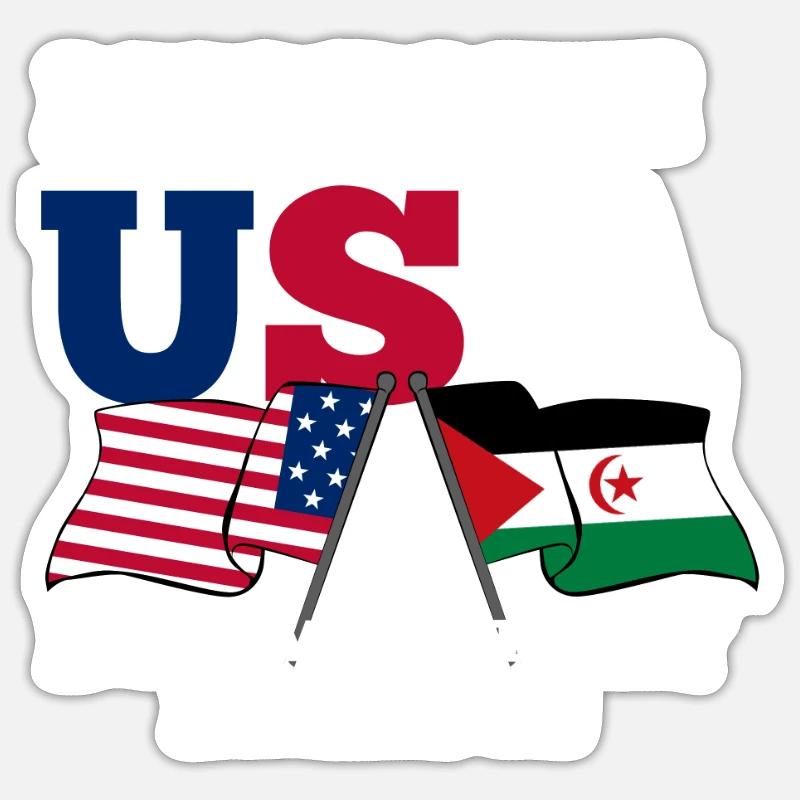 Sahara occidental - Sticker taille S (10 x 10 cm) - blanc mat