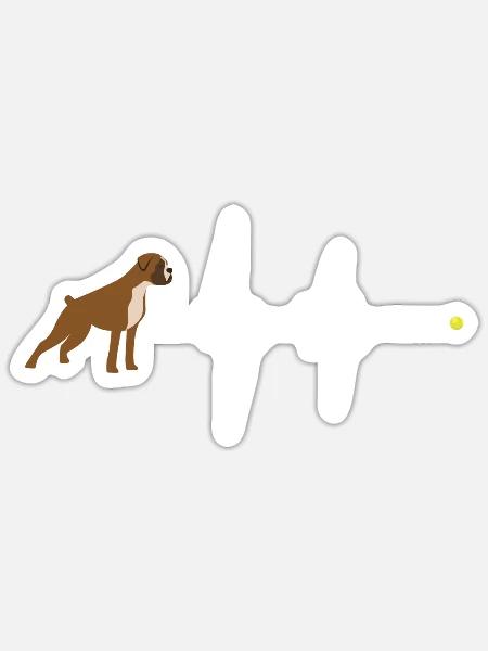 Hund Boxer Hundebesitzer Geschenkidee - Sticker Größe S (10 x 10 cm) - Mattweiß