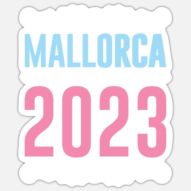 Mallorca 2023 - Sticker Größe S (10 x 10 cm) - Mattweiß