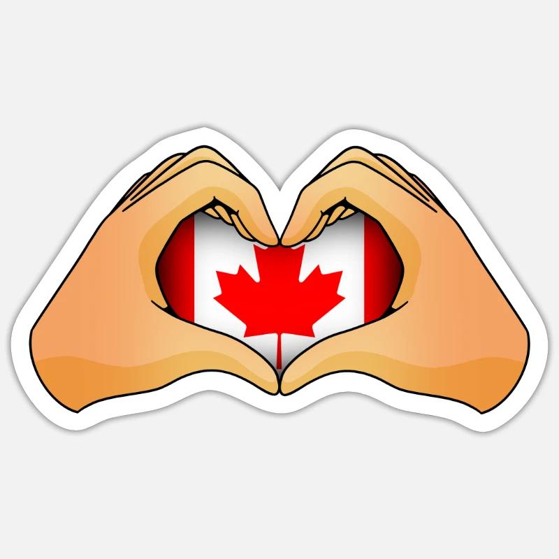 Canada - Sticker taille S (10 x 10 cm) - blanc mat