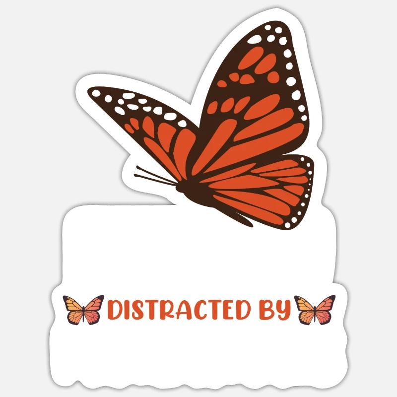 Monarque papillon Insecte entomologiste Sticker taille S (10 x 10 cm)