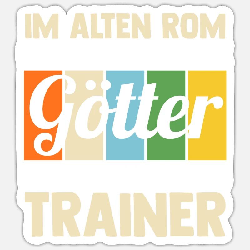Sportmannschaft Trainer - Sticker Größe S (10 x 10 cm) - Mattweiß
