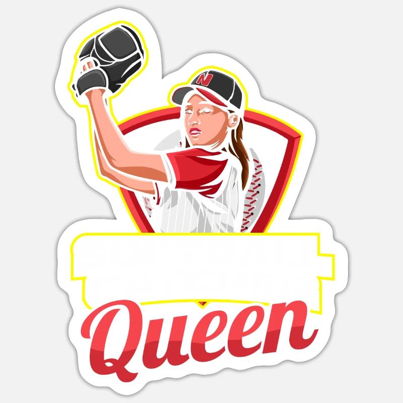 Softball - Sticker size S (10 x 10 cm) - white matte