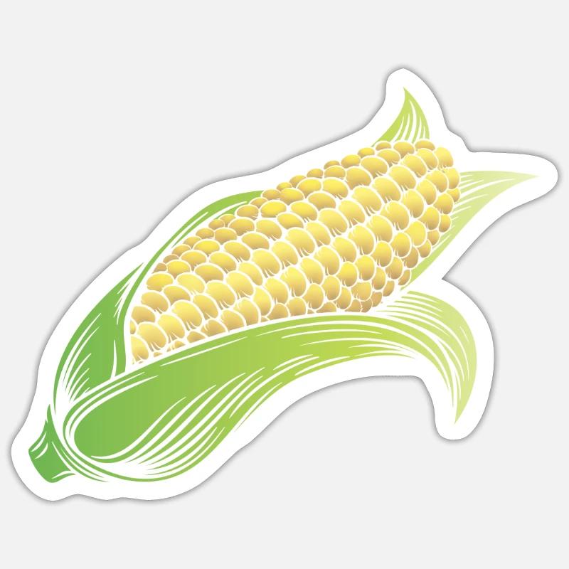Corn on the cob corn Sticker size S (10 x 10 cm)