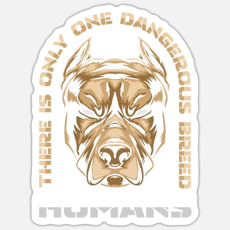 Pitbull Pitbull Ban - Sticker size S (10 x 10 cm) - white matte