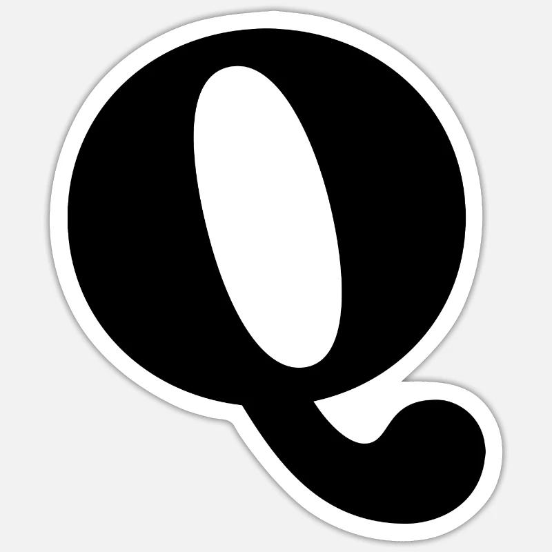 Letter Q Sticker size S (10 x 10 cm)