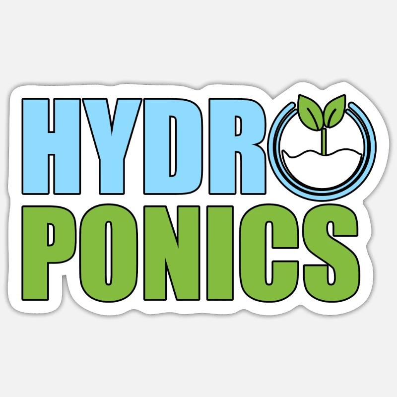 Hydroponics And Coffee Hydroponik Sticker Größe S (10 x 10 cm)
